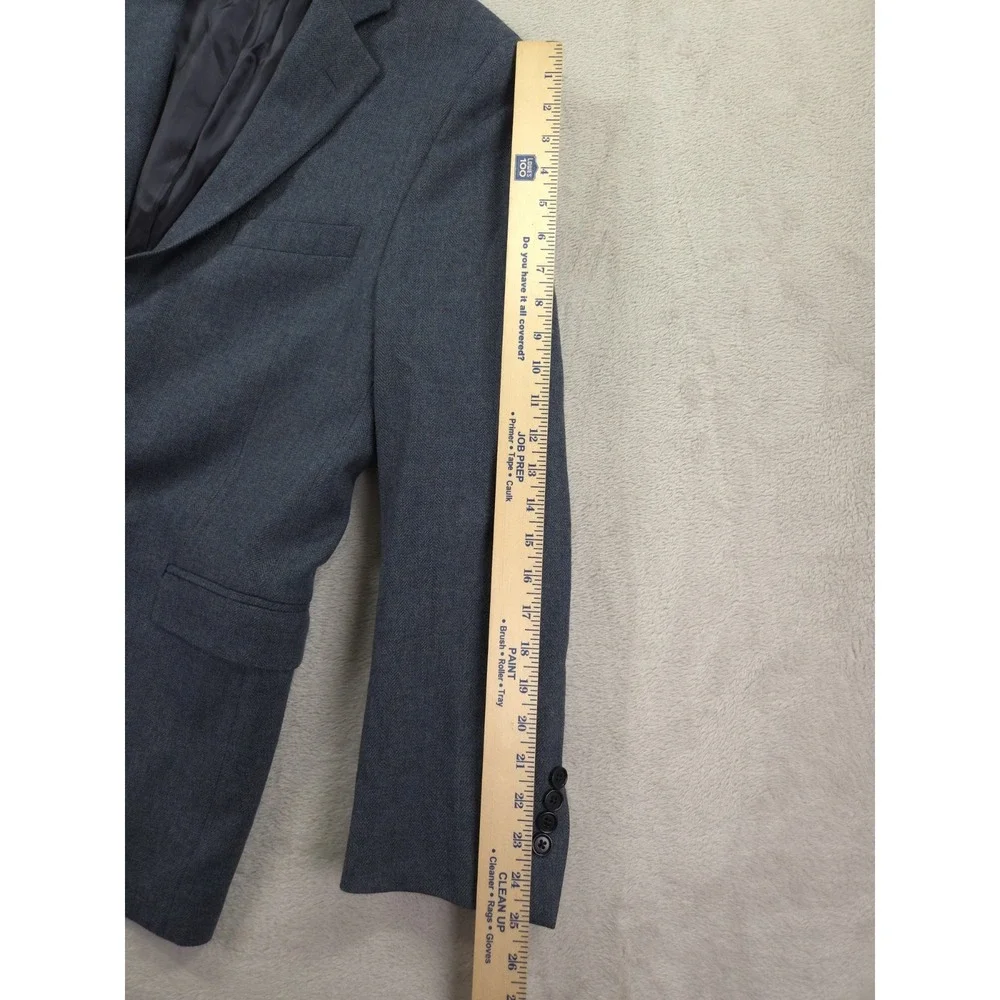 Brooks Brothers Blazer 44R Regent Fit Herringbone‎ Wool Mens Blue